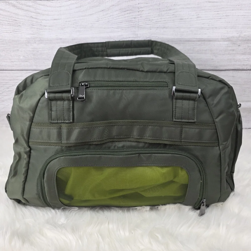 Lug Propeller Green Quilted Gym / Overnight Duffle Bag